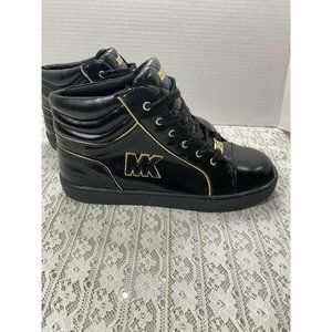 Michael KORS JUNIORS Girls Sz 5 Black Gold High tops